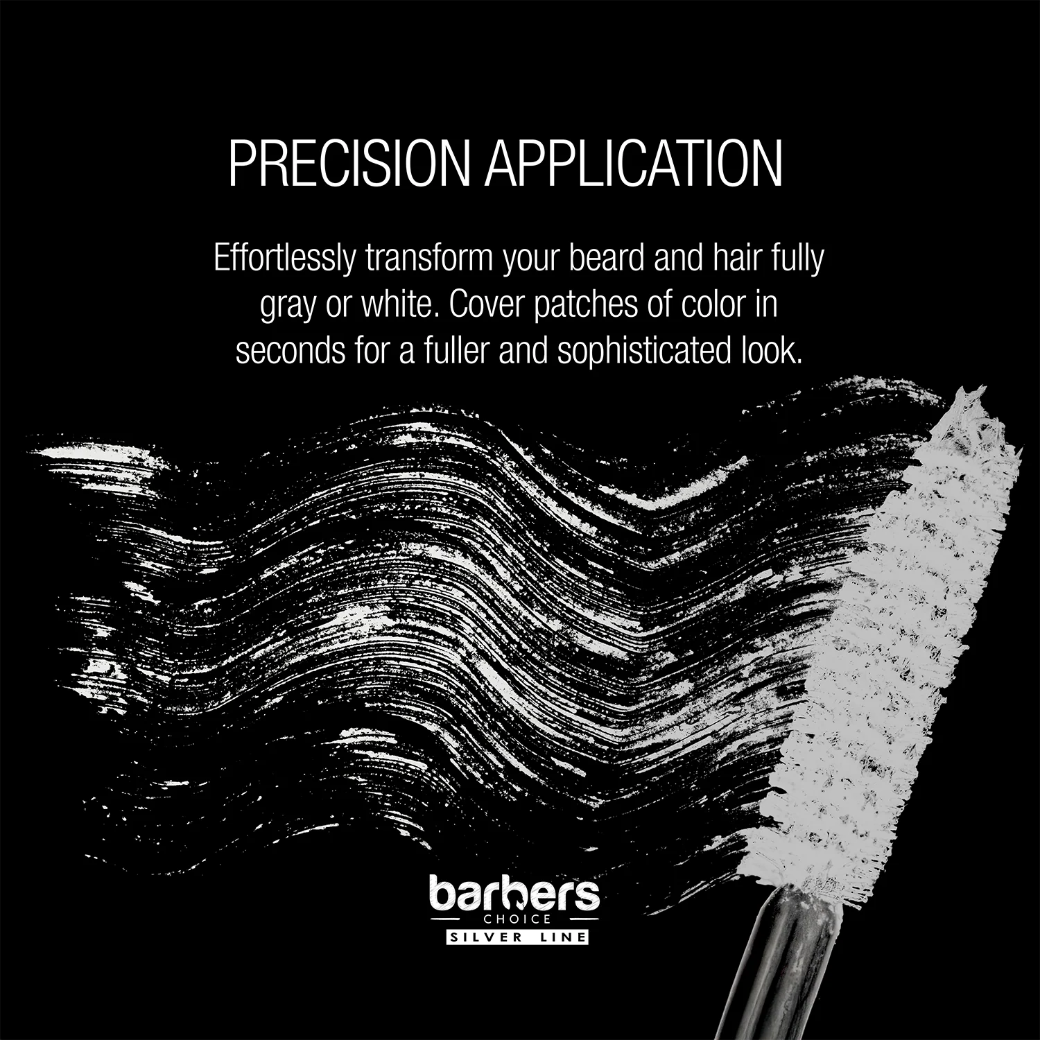 Barber's Choice Silver Line Brush on Beard Color for a Silver Fox - Image 3