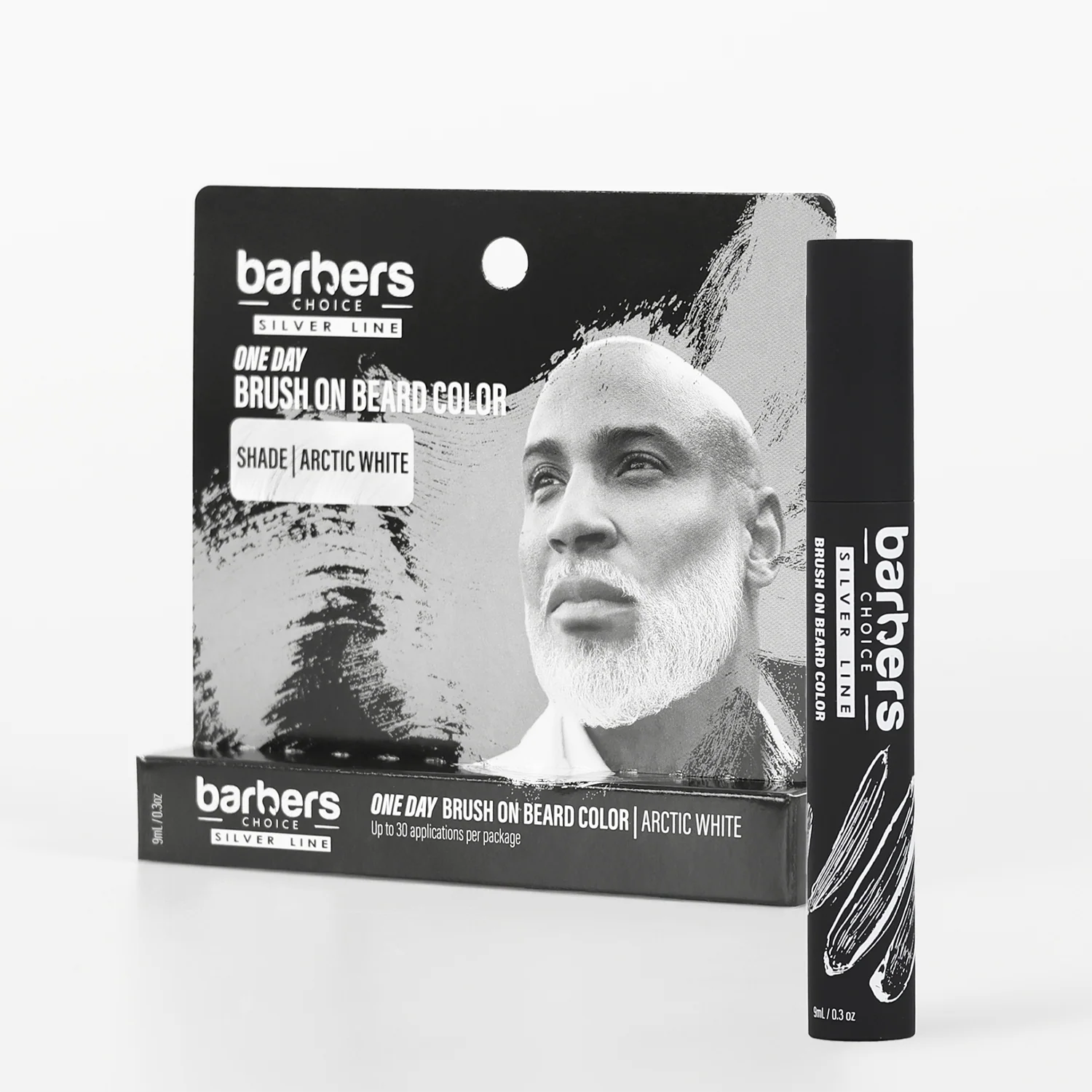 Barber's Choice Silver Line Brush on Beard Color for a Silver Fox - Image 6