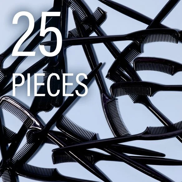 Black Plastic Disposable Eyebrow Comb - 25 Pieces - Image 3