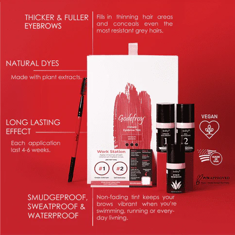Instant Eyebrow Tint | Natural Eyebrow Tinting Kit by Godefroy - Image 3