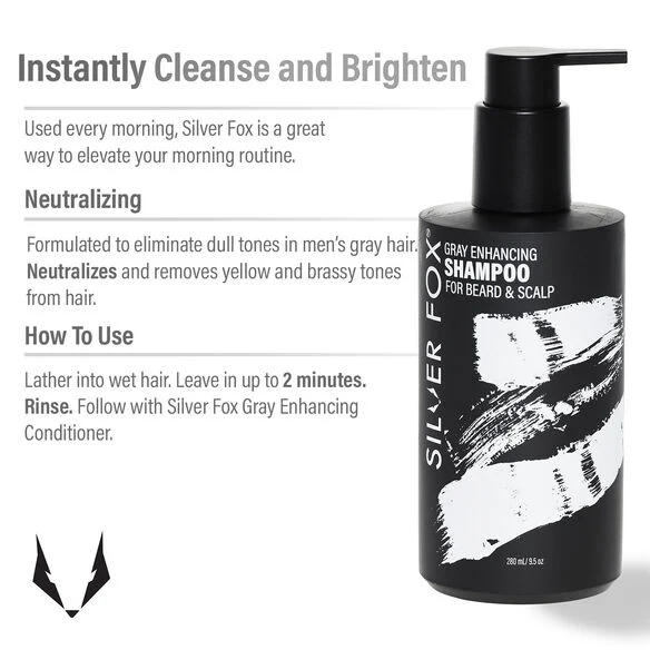 Silver Fox Beard, Mustache and Scalp Shampoo for Gray Hair - Image 4
